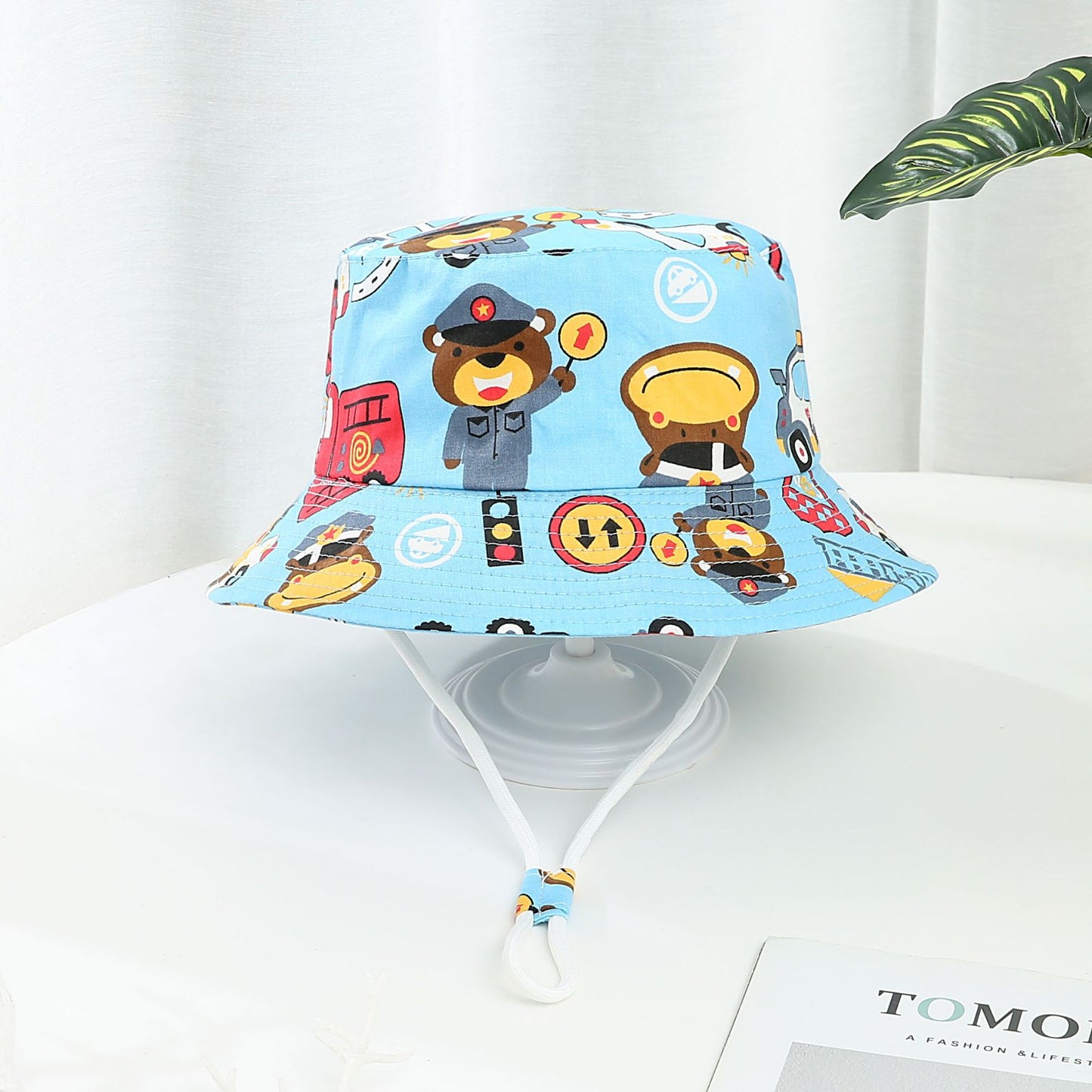Children's Printed Dinosaur Bucket Sun Hat Big Brim Boy Girl Hat - MomiDream