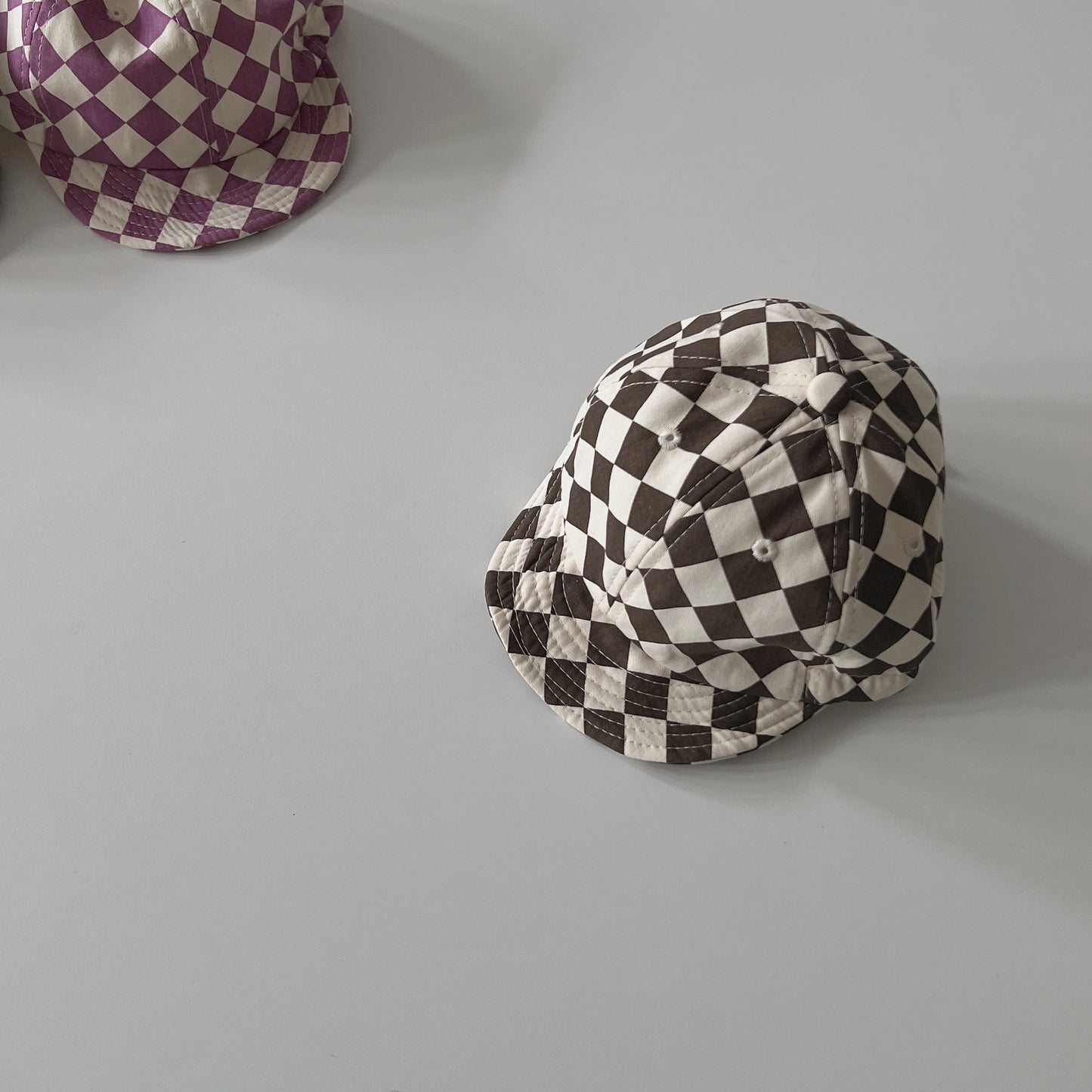 Baby Boy And Girl Checkerboard Soft Brim Hat - MomiDream