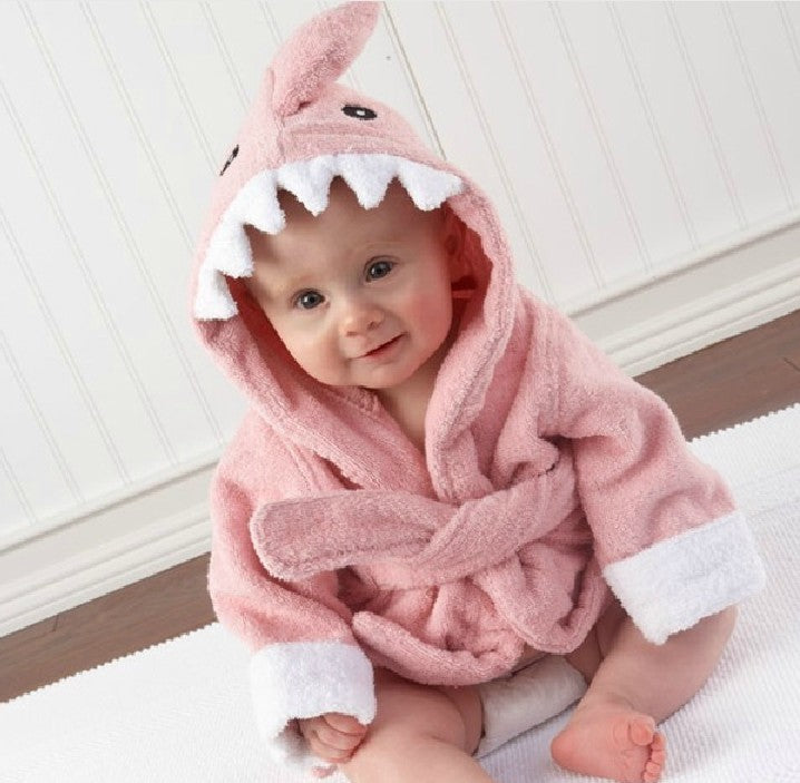 Children's Hooded Absorbent Animal-shaped Bathrobe - MomiDream