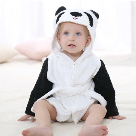 Children's Hooded Absorbent Animal-shaped Bathrobe - MomiDream