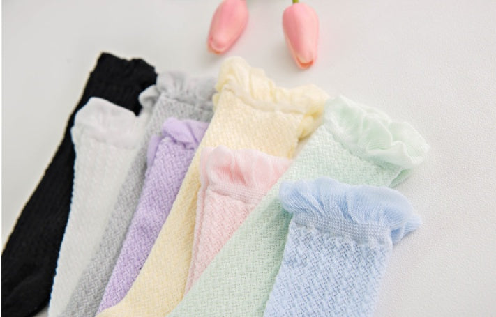 Medium and Small Children's Tube Socks Baby Mesh Mosquito Socks - MomiDream