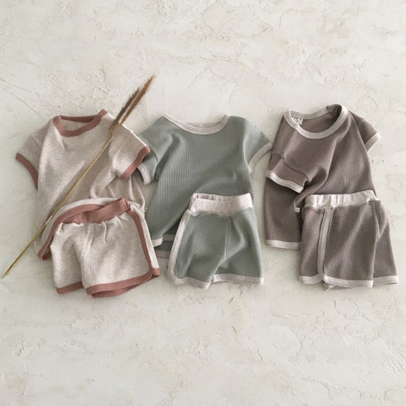 Infant and young children's clothing made of old casual sports short-sleeved suit - MomiDream