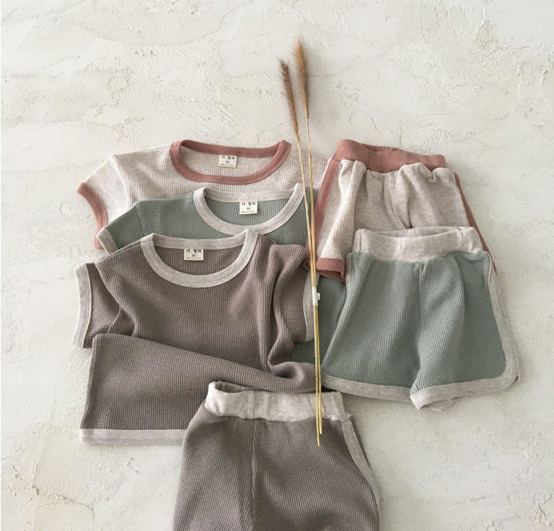 Infant and young children's clothing made of old casual sports short-sleeved suit - MomiDream