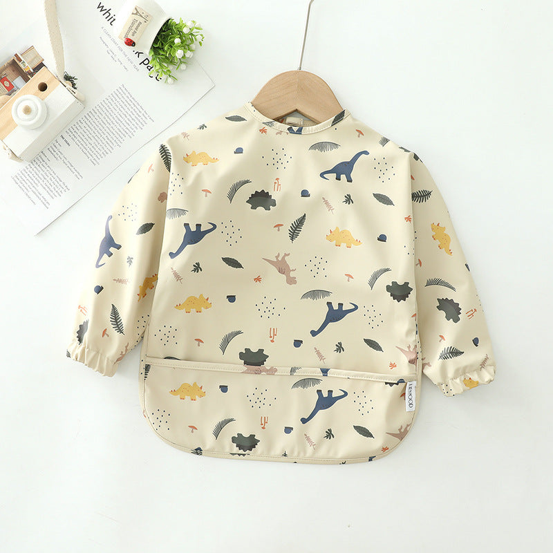 Children's waterproof anti-clothing bib baby eating bib super soft waterproof baby meal pocket anti-dirty feeding - MomiDream