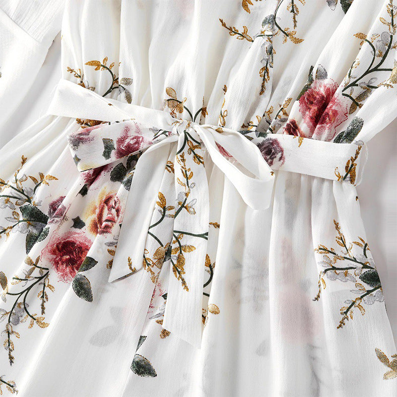 Amazon Sexy Print Top Jumpsuit Jumpsuit Parent-Child Skirt Female Spot Mother Daughter Baby - MomiDream