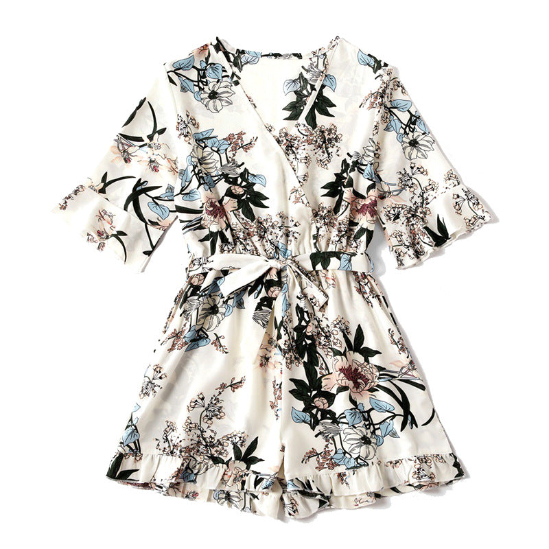 Amazon Sexy Print Top Jumpsuit Jumpsuit Parent-Child Skirt Female Spot Mother Daughter Baby - MomiDream