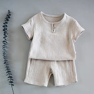 Boy And Girl Baby Short-sleeved Summer Suit