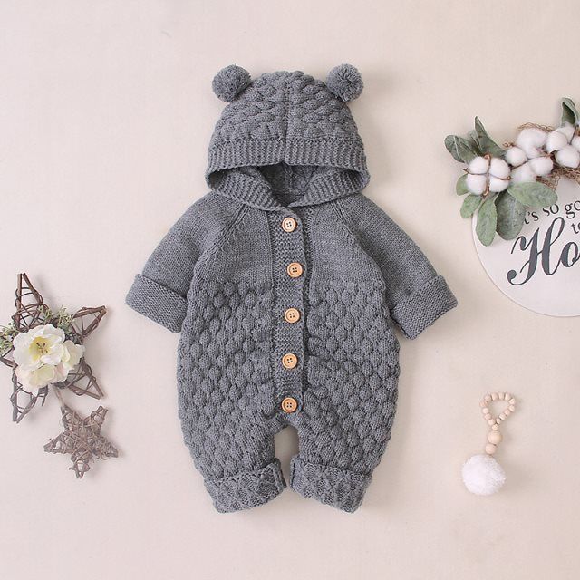 Baby knitted romper - MomiDream