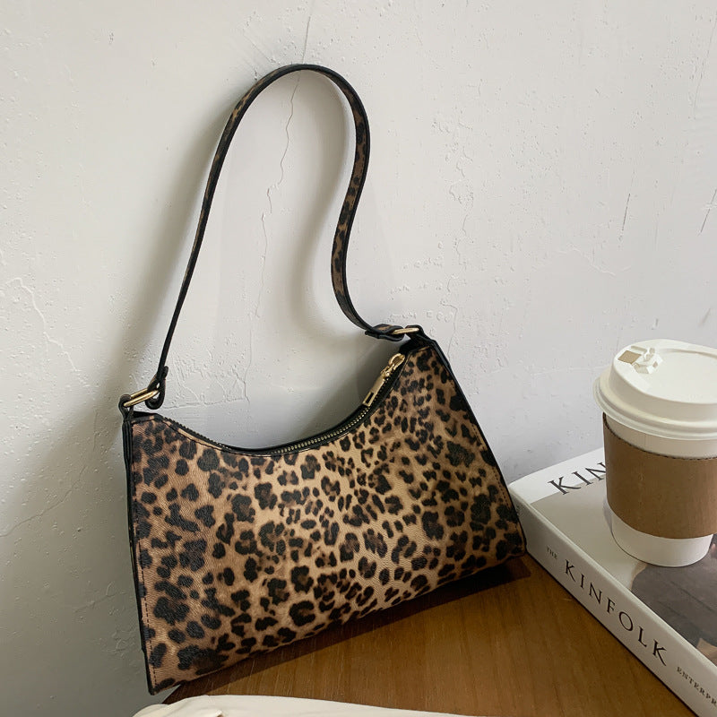 Fashion striped spotted niche handbags leopard print underarm bag - MomiDream