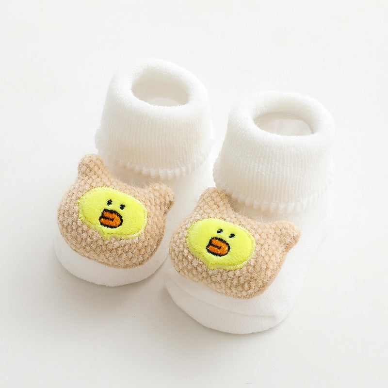 Baby Slip Socks With Plush And Thick Hoops - MomiDream