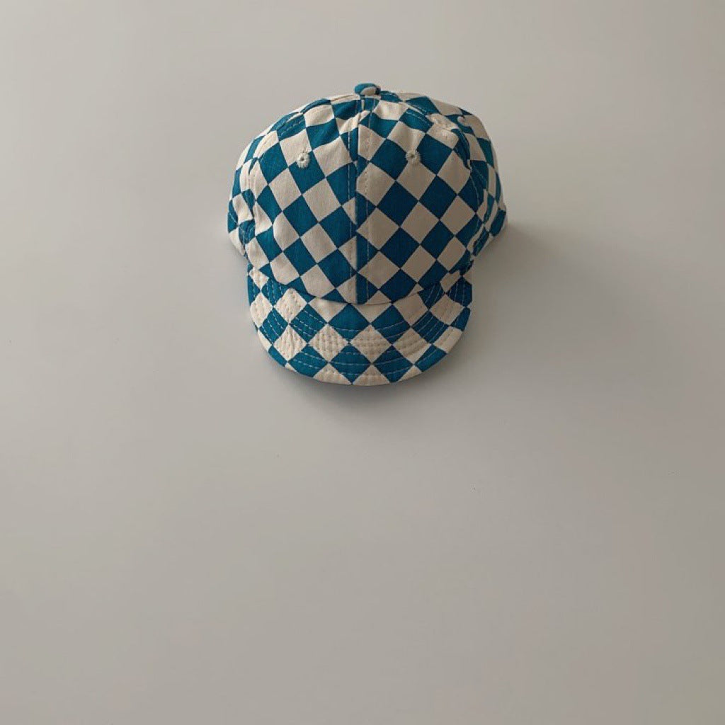 Baby Boy And Girl Checkerboard Soft Brim Hat - MomiDream