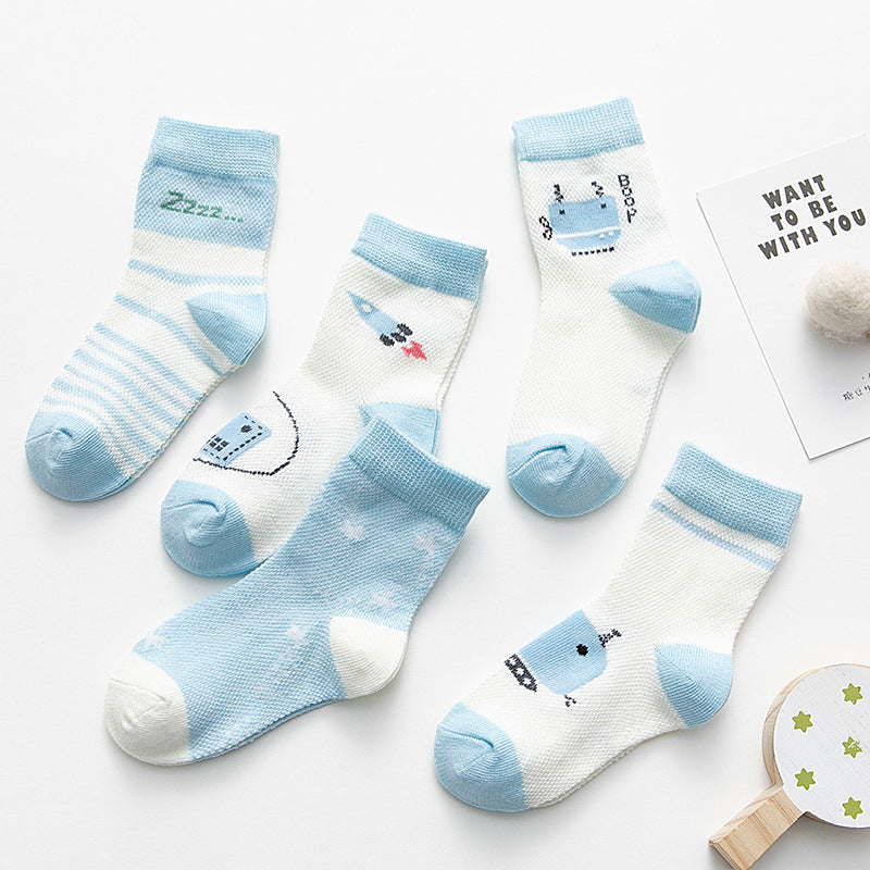 Cotton breathable male and female baby socks - MomiDream