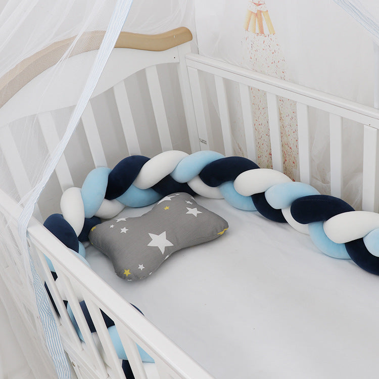 Baby Bumper Bed Braid Knot Pillow Cushion Bumper for Infant cuna Bebe lit Crib Protector Cot Bumper Room Decor - MomiDream