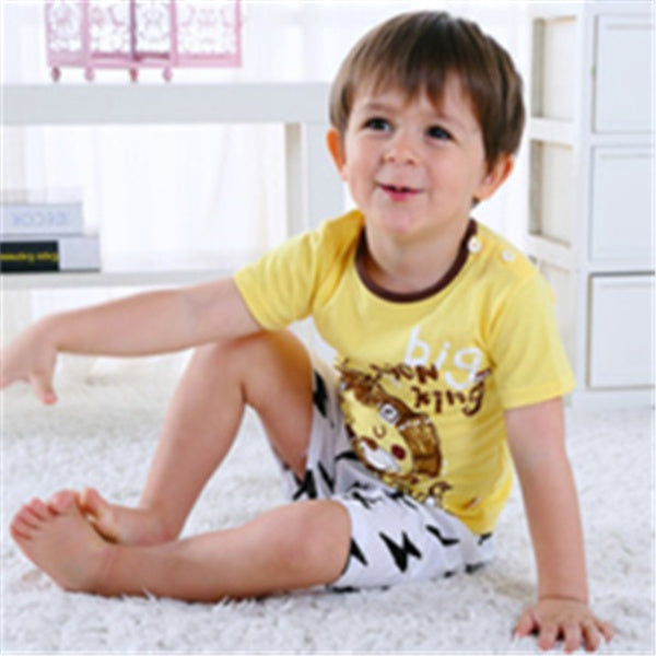 Cartoon Clothing Baby Boy Summer Clothes T-shirt Baby Girl Casual Clothing Sets - MomiDream