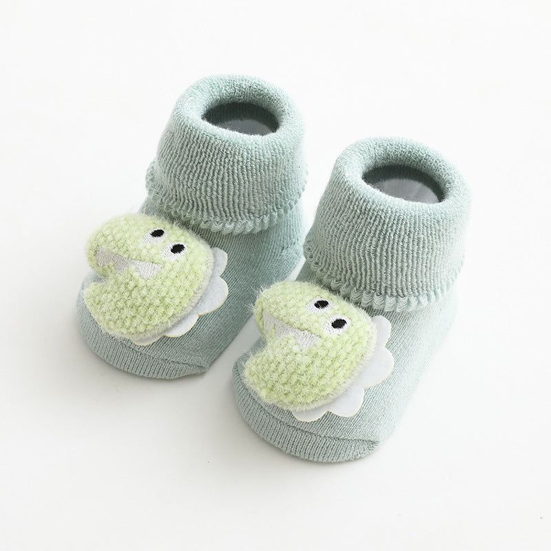 Baby Slip Socks With Plush And Thick Hoops - MomiDream