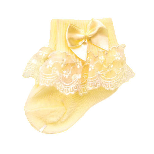 BOW LACE baby socks - MomiDream
