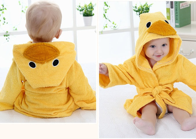 Cartoon Cute Animal Modeling Baby Bath Towels Baby Bathrobes Cotton Children's Bathrobes Baby Hooded - MomiDream