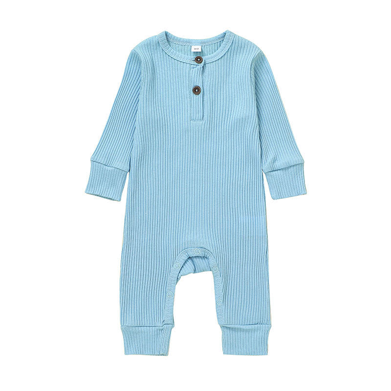 New Baby Jumpsuit Sunken Stripe Trousers Romper Western Style - MomiDream