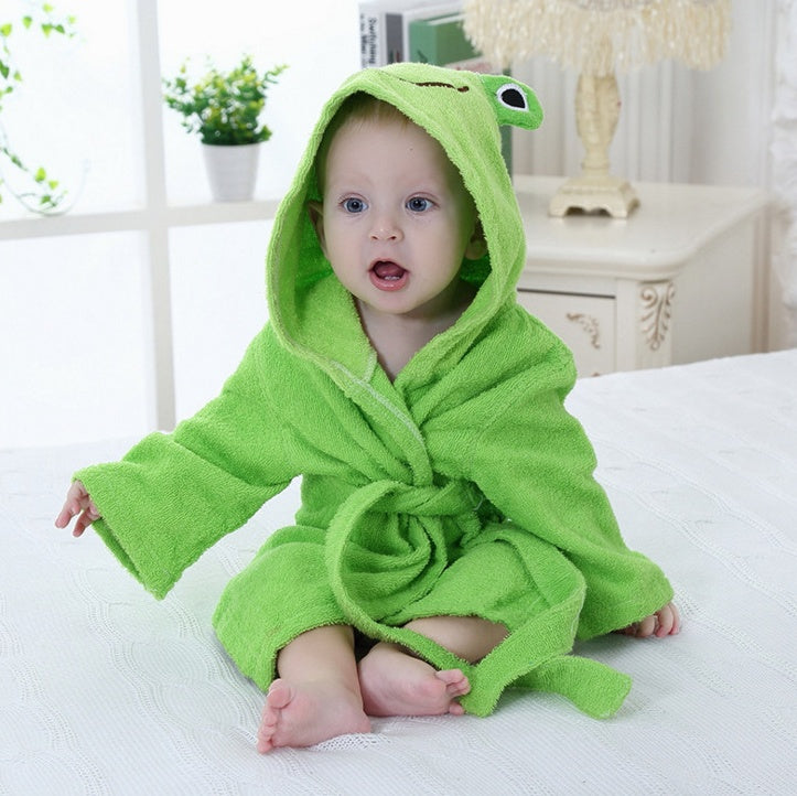 Cartoon Cute Animal Modeling Baby Bath Towels Baby Bathrobes Cotton Children's Bathrobes Baby Hooded - MomiDream
