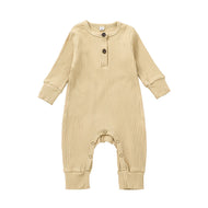 New Baby Jumpsuit Sunken Stripe Trousers Romper Western Style