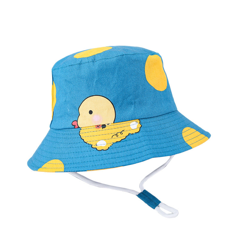 Children's Printed Dinosaur Bucket Sun Hat Big Brim Boy Girl Hat - MomiDream