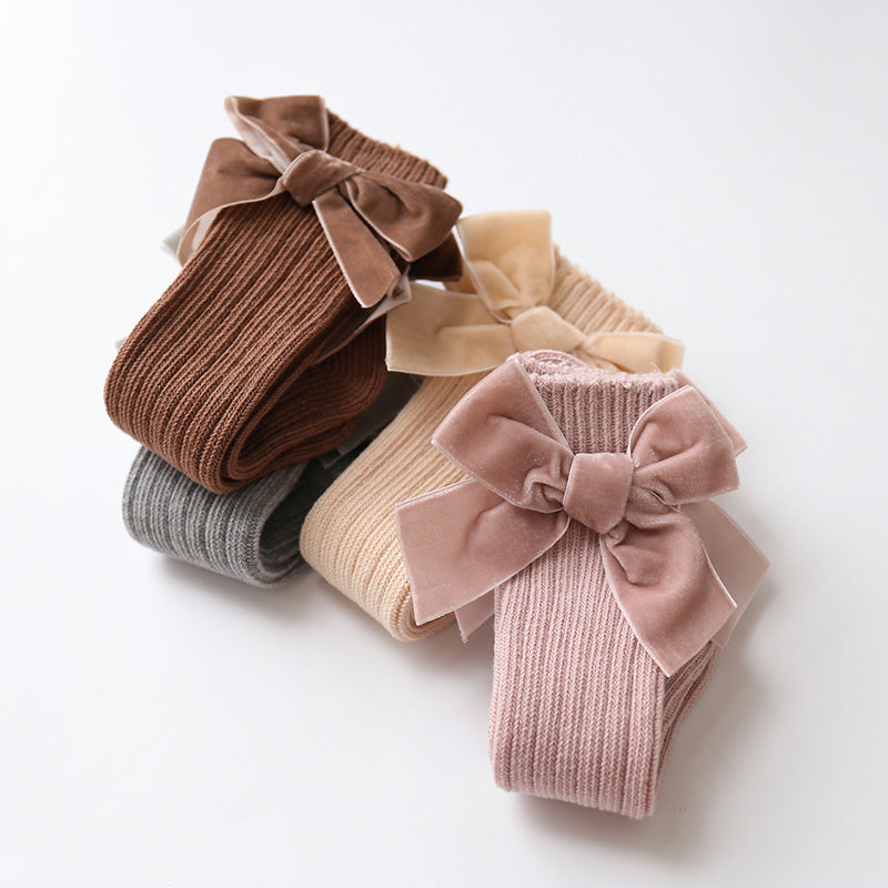 Bowknot woolen baby socks - MomiDream