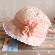Baby Girl Rabbit Lace Mesh Bucket Hat