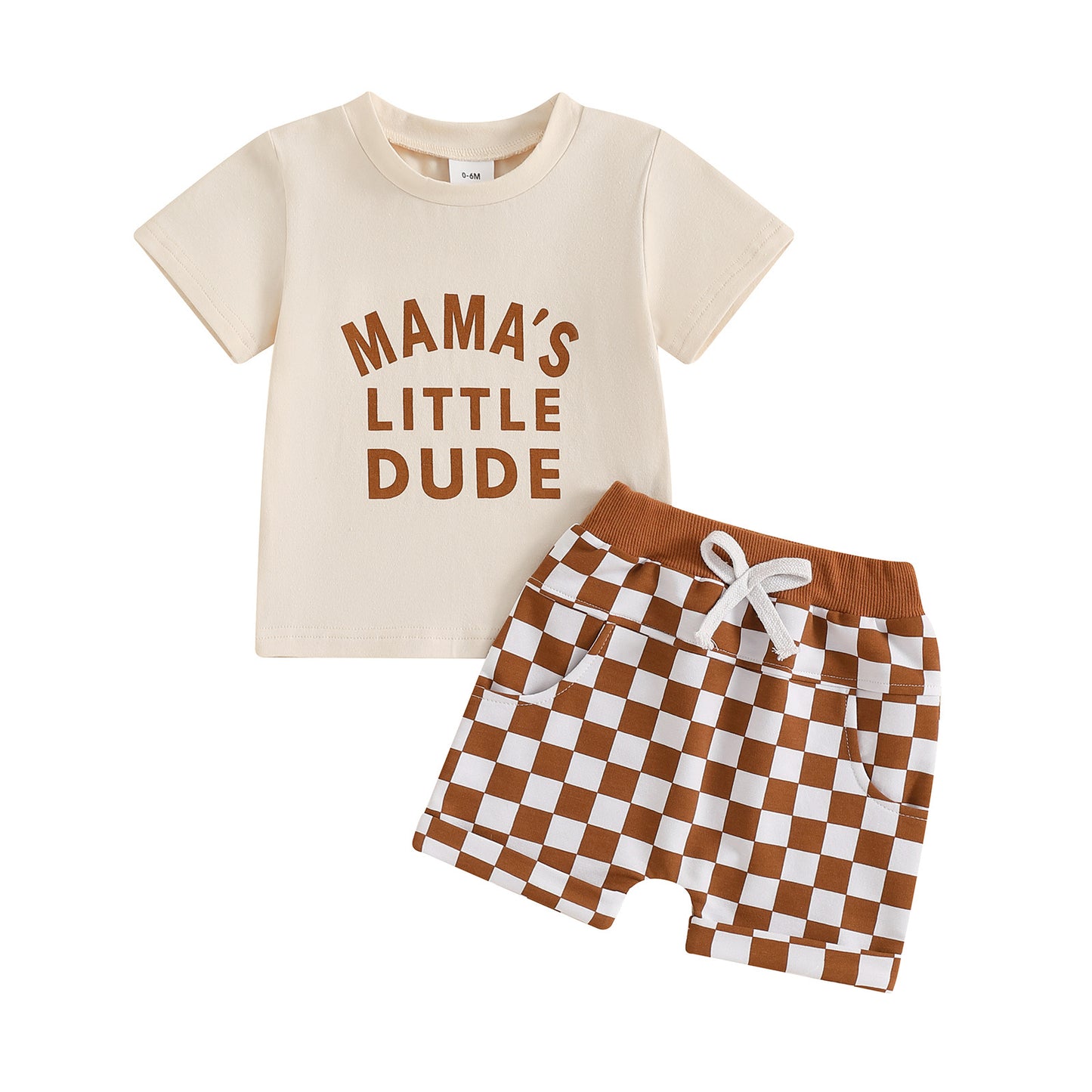 Children's Casual Letter Printed Short Sleeved Set - MomiDream