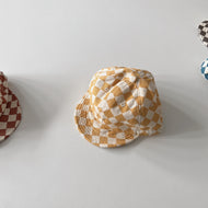 Baby Boy And Girl Checkerboard Soft Brim Hat