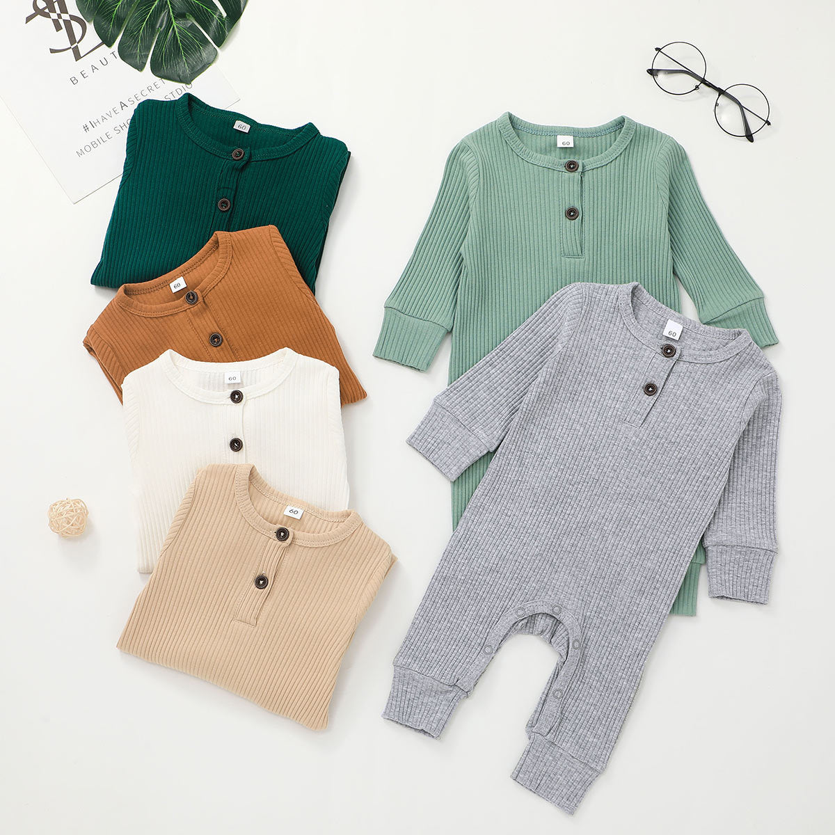 New Baby Jumpsuit Sunken Stripe Trousers Romper Western Style - MomiDream