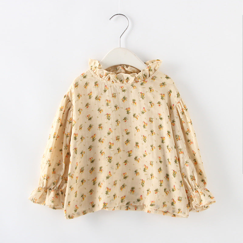 Spring New Children's Japan And South Korea Magnanimous Cotton Crinkle Tops