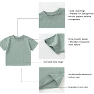 Children's Short Sleeve Baby Organic Cotton Shorts Suit