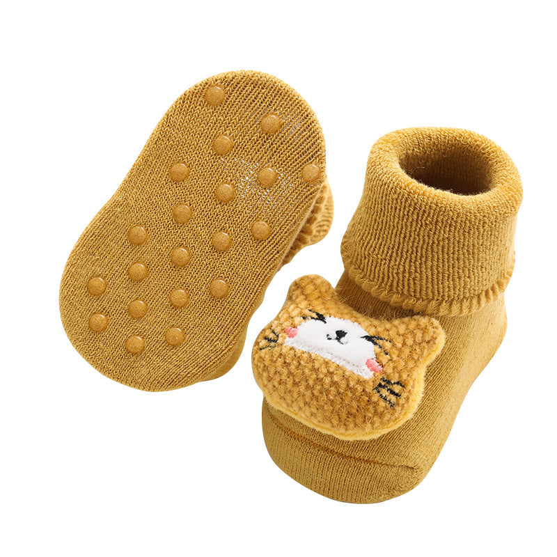 Baby Slip Socks With Plush And Thick Hoops - MomiDream