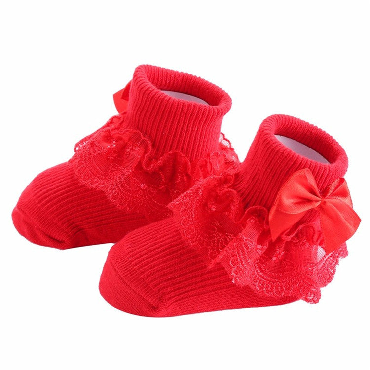 BOW LACE baby socks - MomiDream