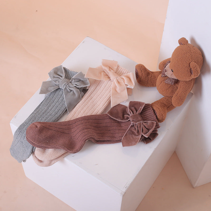 Bowknot woolen baby socks - MomiDream