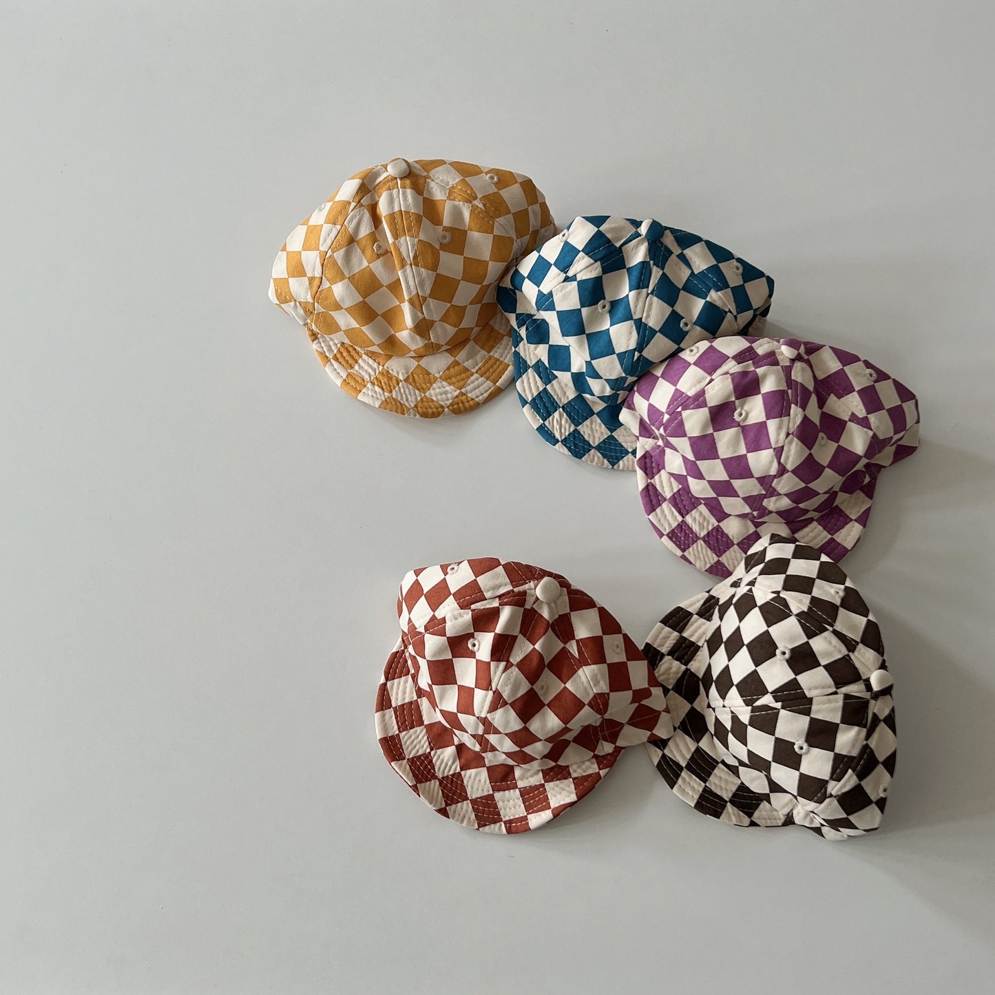 Baby Boy And Girl Checkerboard Soft Brim Hat - MomiDream