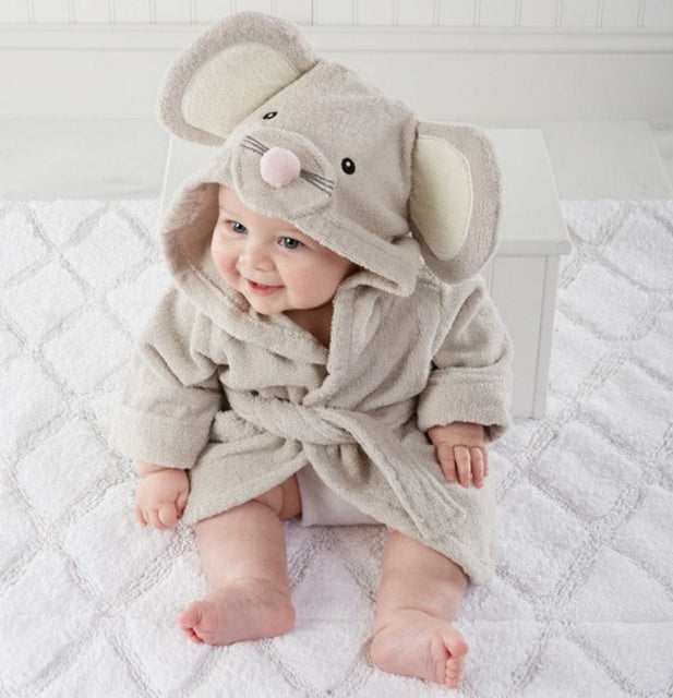 Cartoon Cute Animal Modeling Baby Bath Towels Baby Bathrobes Cotton Children's Bathrobes Baby Hooded - MomiDream