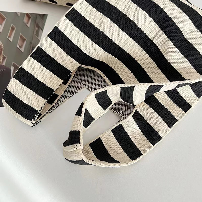 Handbags Wool Knitted Student Hand-carrying Casual Bucket Tote Bag - MomiDream