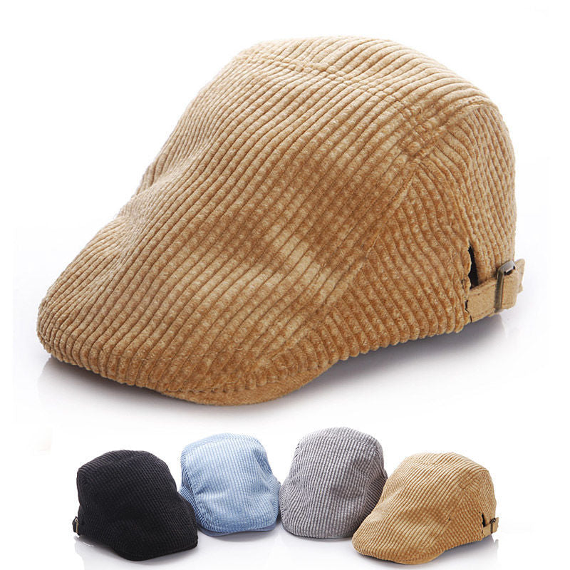 Beret Hat Girl Corduroy Hat Baby Warm Hat - MomiDream