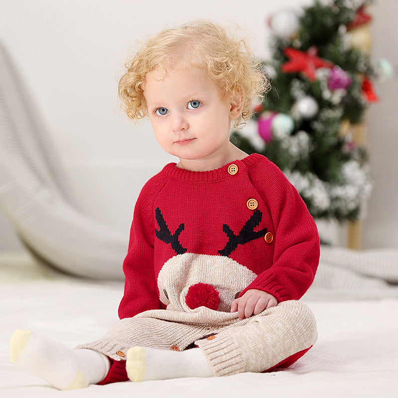 Children's Christmas knitted sweater - MomiDream