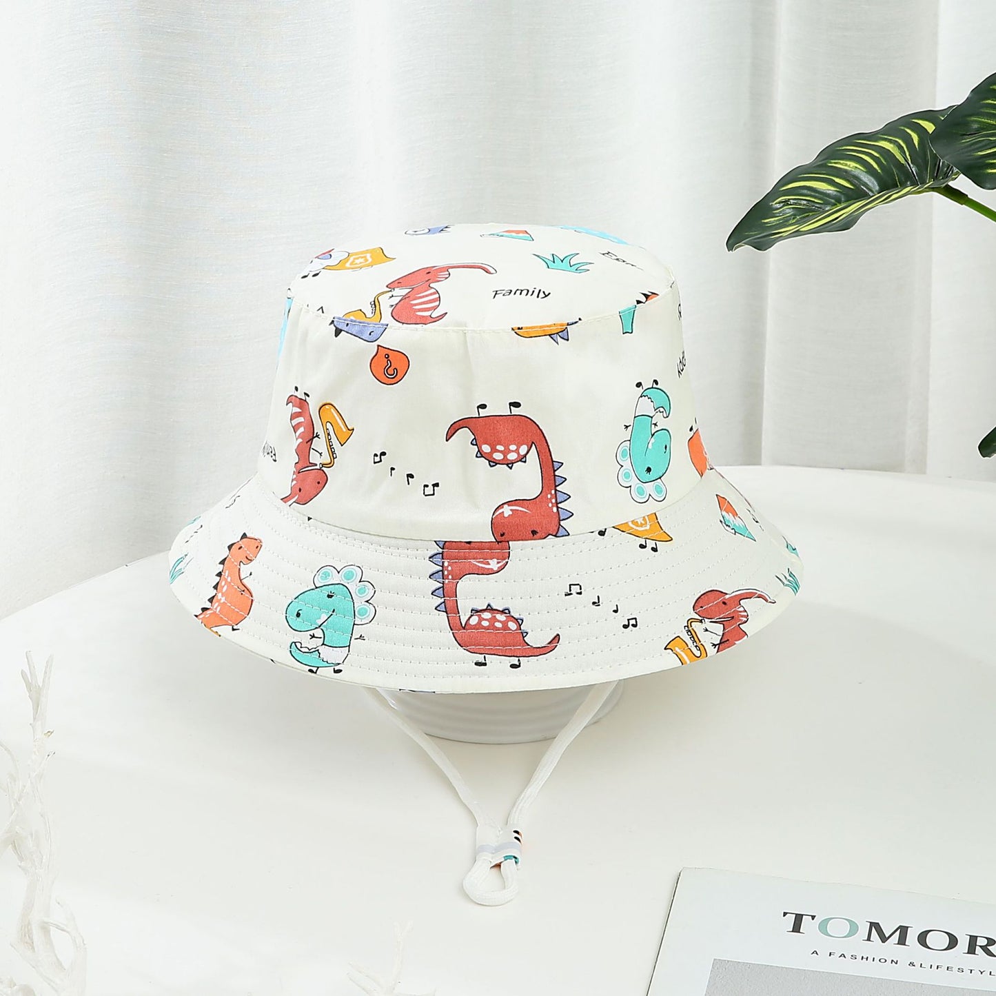 Children's Printed Dinosaur Bucket Sun Hat Big Brim Boy Girl Hat - MomiDream