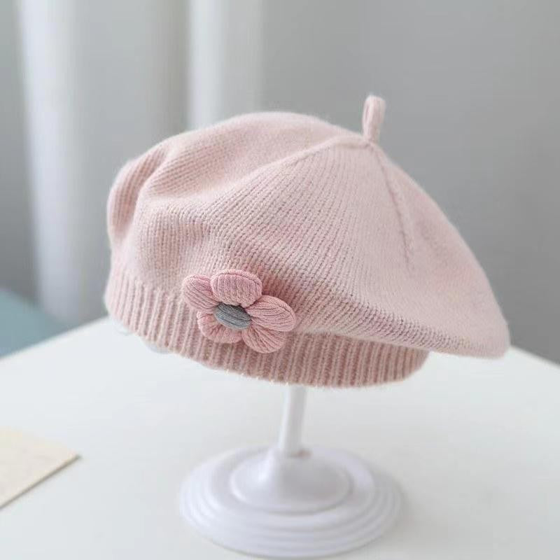 Baby Girl Hat Baby Wool Knitted Beret - MomiDream