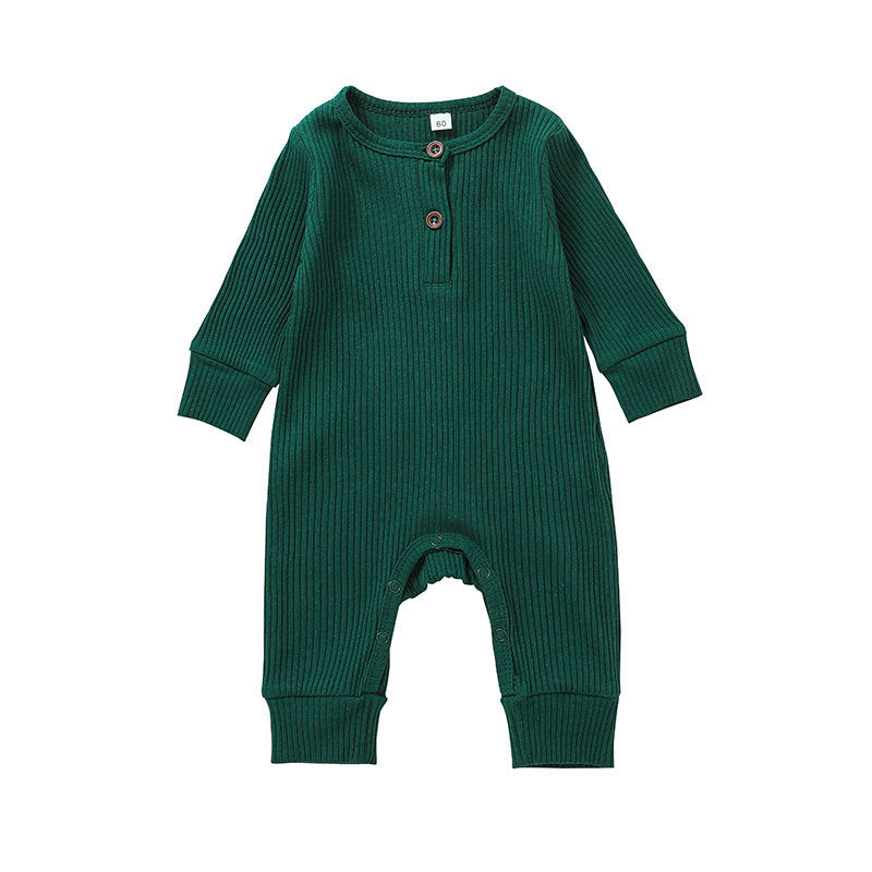 New Baby Jumpsuit Sunken Stripe Trousers Romper Western Style - MomiDream