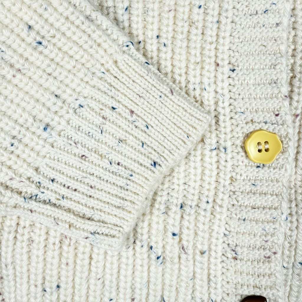MomiDream Girls Cardigan Sweater Soft Knit Button Jacket Beige Color