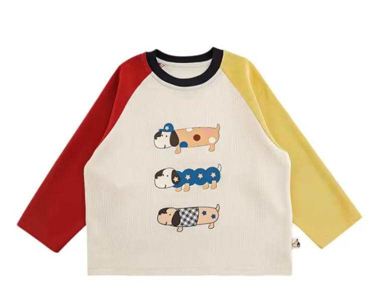 MomiDream Kids Long Sleeve Shirt – Soft Cotton Blend, Unisex Toddler Top