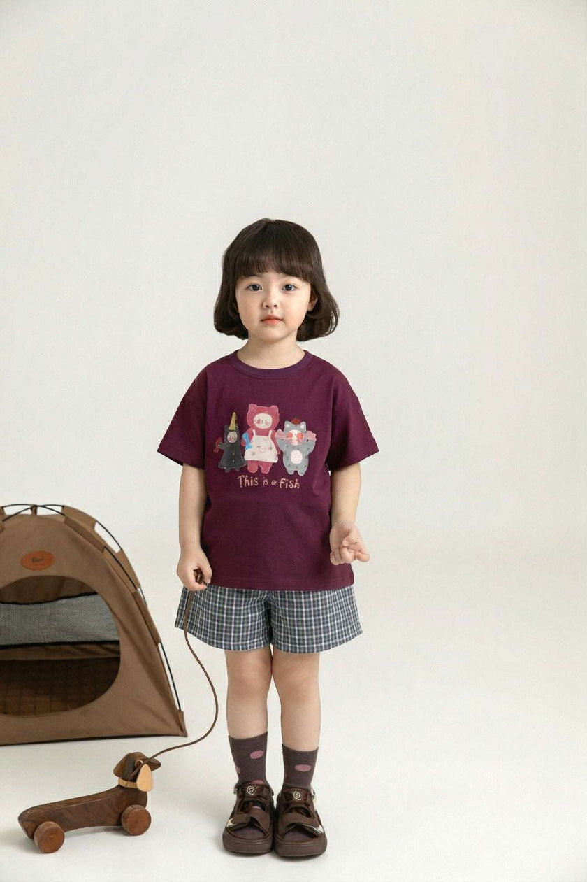 Girls Cartoon Graphic T-Shirt – Soft Breathable Short Sleeve Top