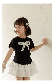 Girls 100% Cotton Layered Skirt | Soft Breathable Kids Skirt