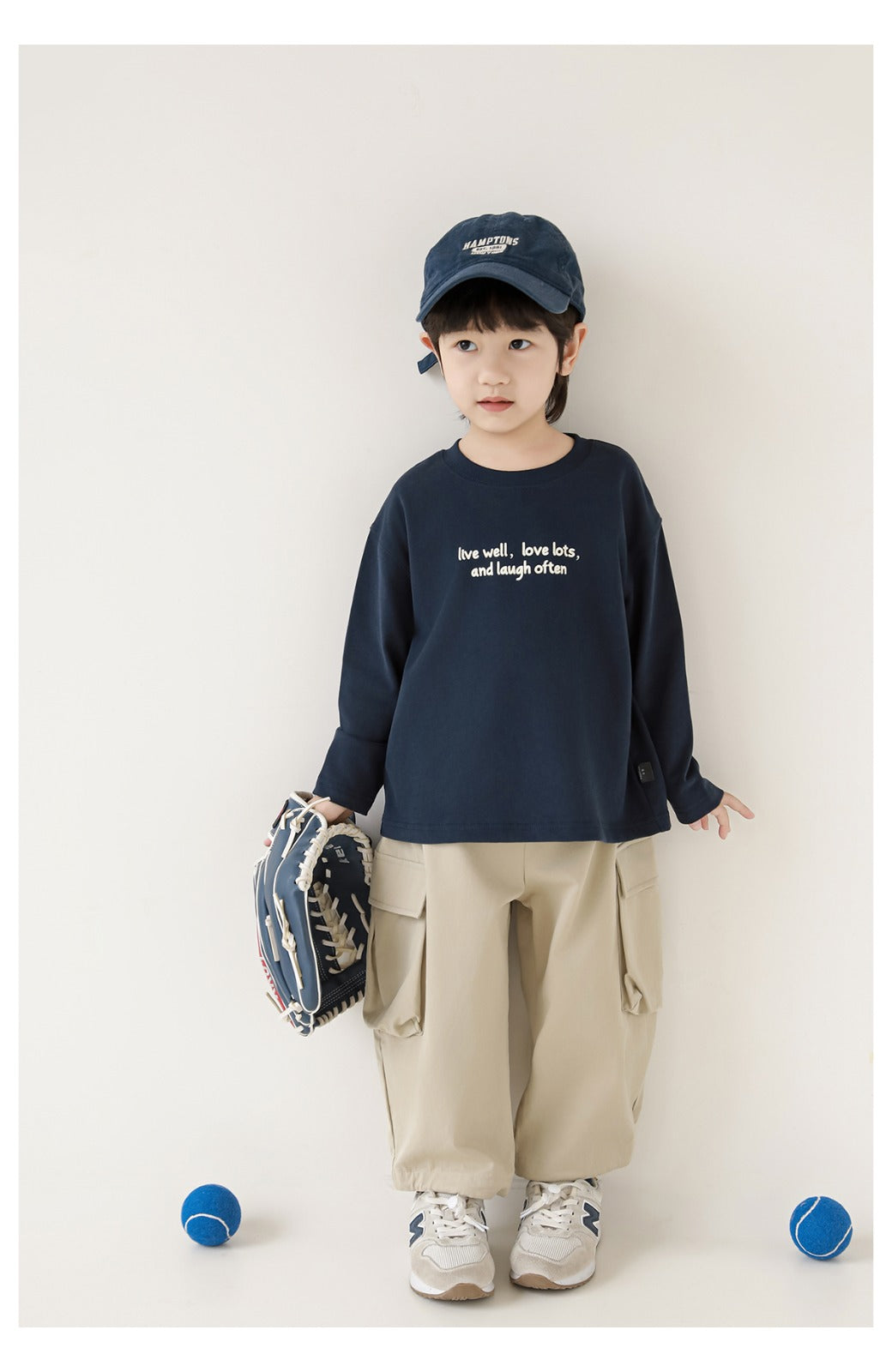 Kids Long Sleeve T-Shirt – Minimal Quote Print Pure Cotton