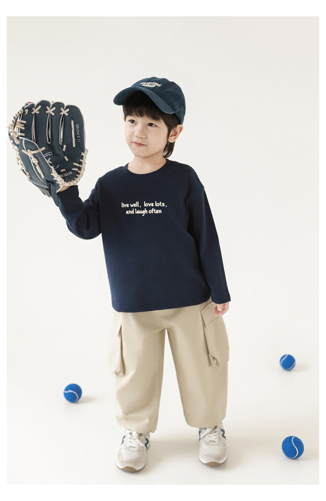 Kids Long Sleeve T-Shirt – Minimal Quote Print Pure Cotton