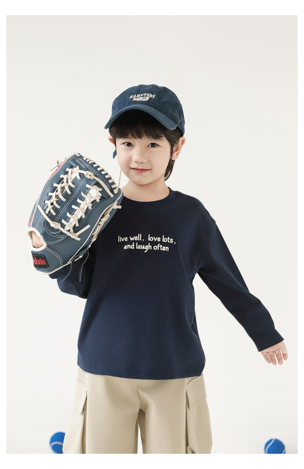Kids Long Sleeve T-Shirt – Minimal Quote Print Pure Cotton